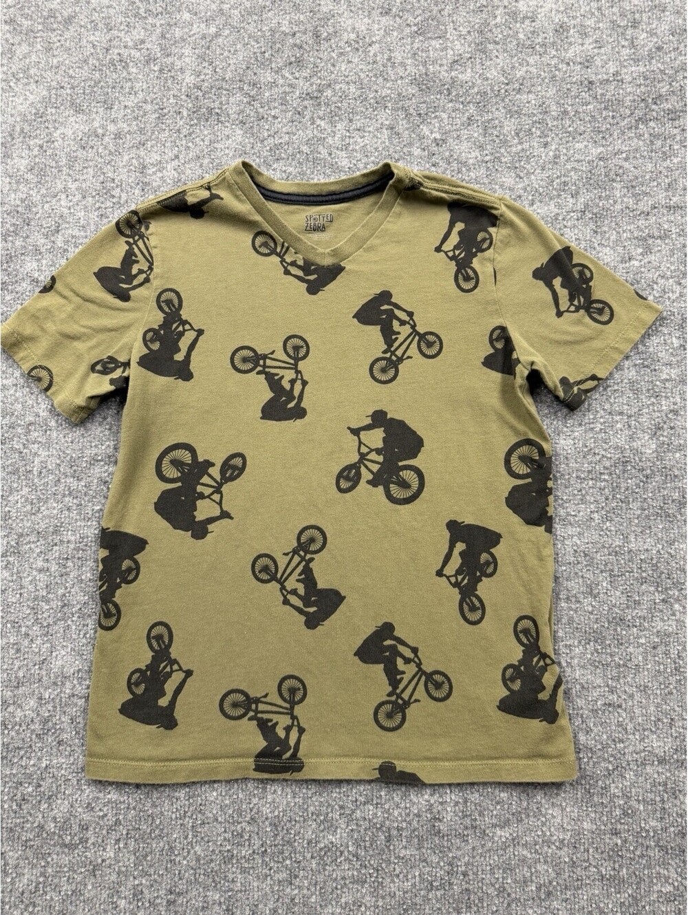 Spotted Zebra Boys biker T-Shirt Size 10